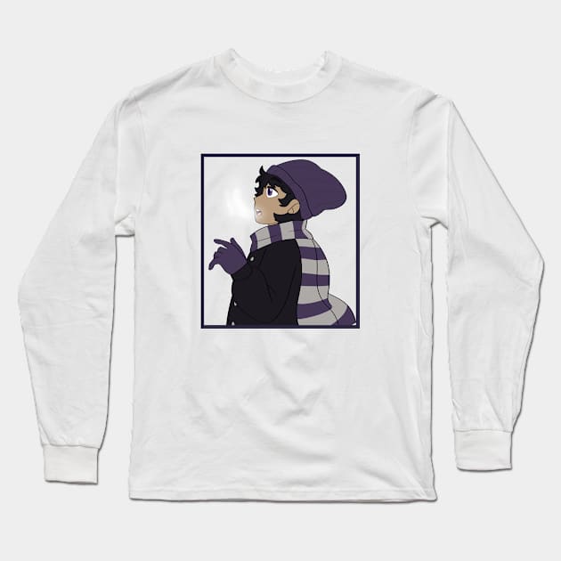 Winter boy Long Sleeve T-Shirt by Ashe Cloud